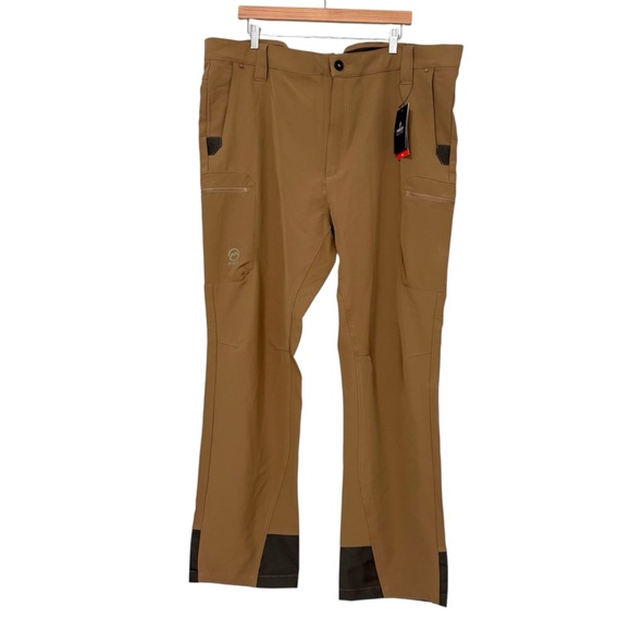 NEW Magellan Tan Size 44W Pro Hunt Track Pants Outdoor Hiking Travel Neutral - Picture 1 of 8